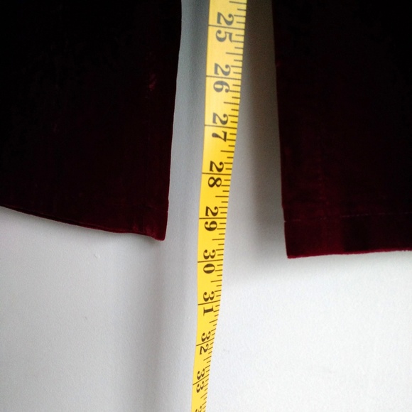 ARMANI JEANS Burgundy Magenta Velvet Pants 2 - 4 - Picture 5 of 8